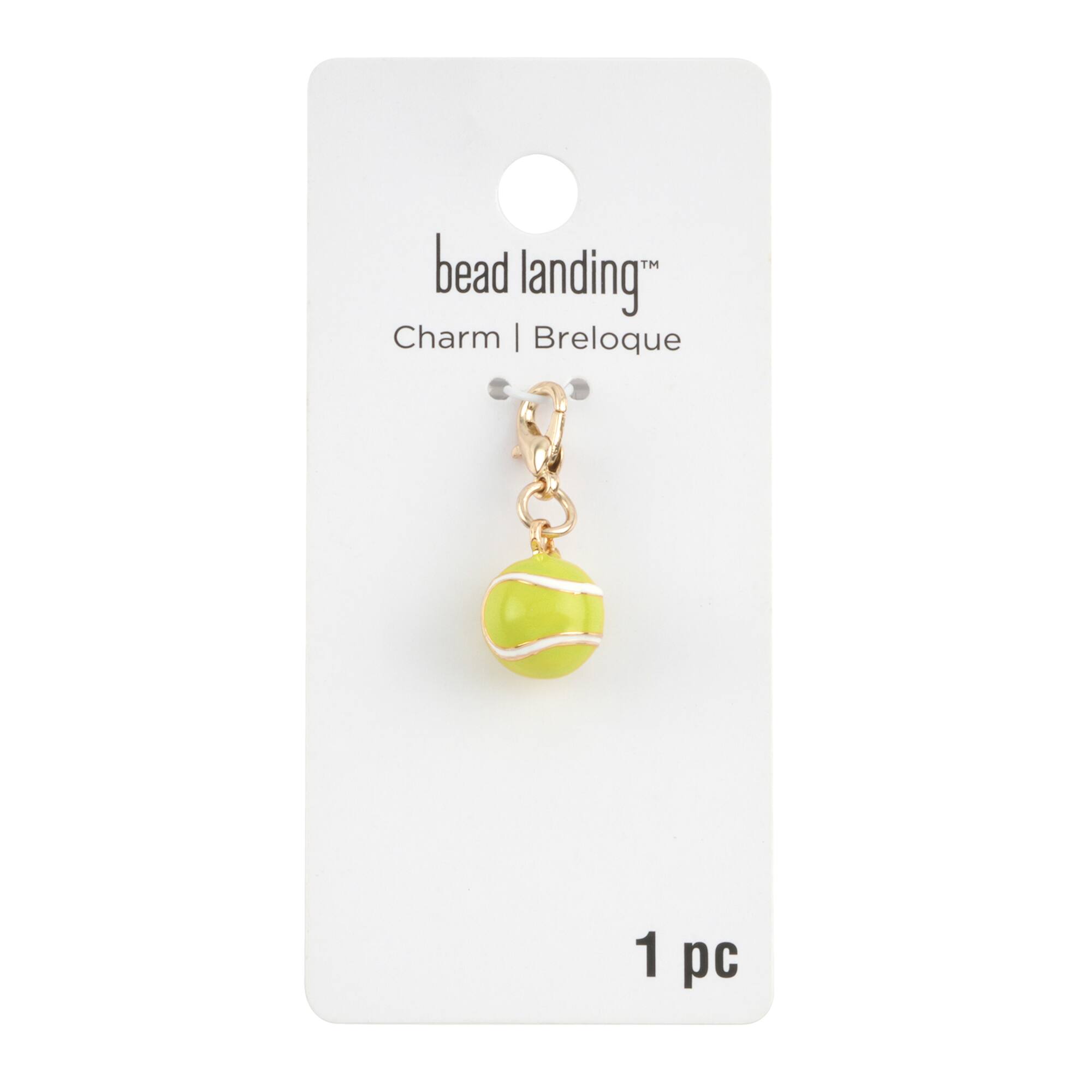 12 Pack: Tennis Ball Charm by Bead Landing™